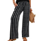 Pantalon large à cordon de serrage pour femme, imprimé bohème