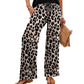 Pantalon large à cordon de serrage pour femme, imprimé bohème