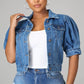 🌞 NOUVEAU : Collection d'été avec jusqu'à -50% de réduction 🛍️Veste en denim courte manches bouffantes