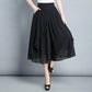 Culotte courte en mousseline taille haute pour femme
