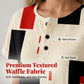 T-shirt Henley pour femme à imprimé abstrait coloré