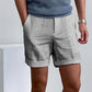 Short Homme en Lin Décontracté avec Poches