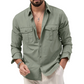 ⏳🔥50 % DE RÉDUCTION POUR UNE DURÉE LIMITÉE ! 👔 Chemise décontractée à manches longues pour homme avec poches – Confortable et élégante ✨