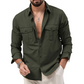 ⏳🔥50 % DE RÉDUCTION POUR UNE DURÉE LIMITÉE ! 👔 Chemise décontractée à manches longues pour homme avec poches – Confortable et élégante ✨