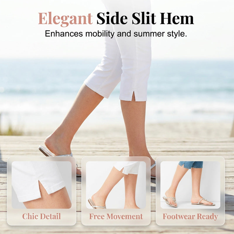 🔥 EN CE MOMENT : 50 % DE RÉDUCTION 👖 Jean capri stretch pour femme ✨ Coupe flatteuse, idéal pour le quotidien et les vacances ☀️
