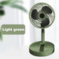 🌀🔋Ventilateur Télescopique Pliable Rechargeable USB – Silencieux, 180° Rotatif, 4 Vitesses, Portable ✨