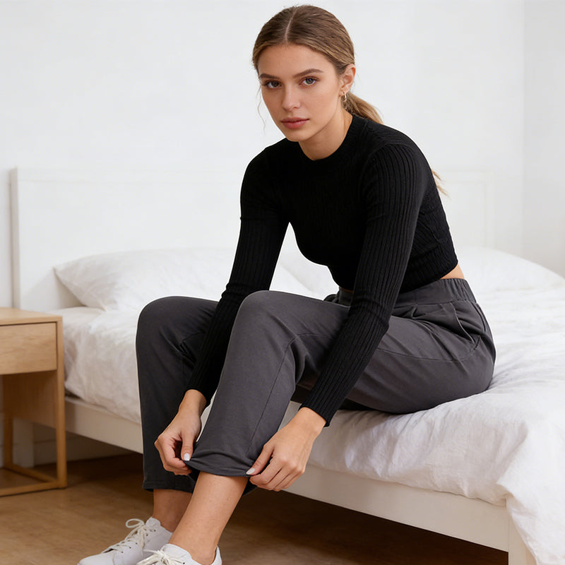 ⏰50 % DE RÉDUCTION !✨Pantalon fuselé à poches pour femmes, grandes tailles