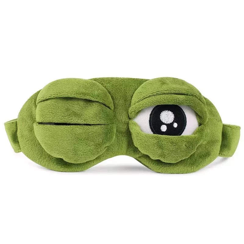 💙Soldes exceptionnelles : 50 % de réduction💙Masque de sommeil 3D « Grenouille rigolote » en tissu doux