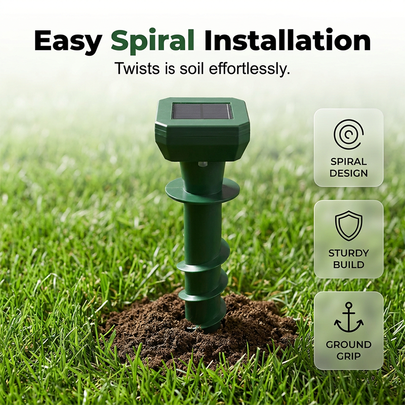 ⏰🔥OFFRE LIMITÉE : 50 % DE RÉDUCTION ! 🌞 Piquet répulsif à ultrasons à énergie solaire contre les taupes – Une solution sans cruauté, respectueuse de l'environnement et qui protège votre jardin sans effort 🌿🐾