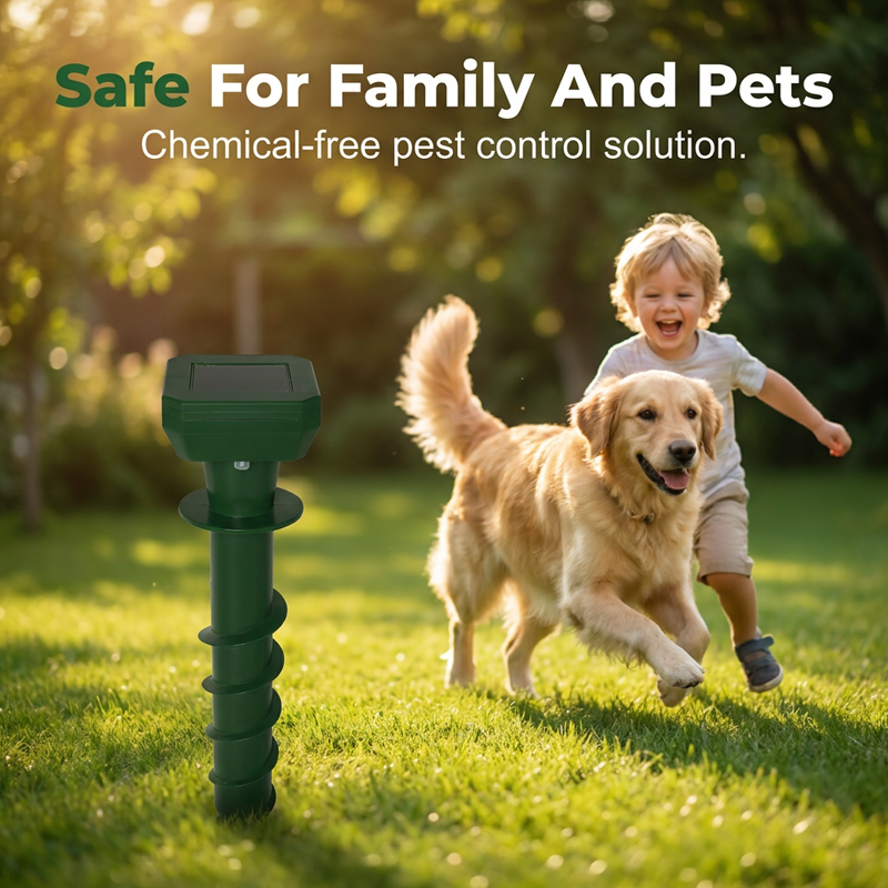 ⏰🔥OFFRE LIMITÉE : 50 % DE RÉDUCTION ! 🌞 Piquet répulsif à ultrasons à énergie solaire contre les taupes – Une solution sans cruauté, respectueuse de l'environnement et qui protège votre jardin sans effort 🌿🐾