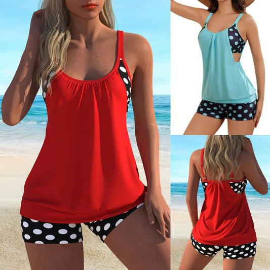 🏖️ Été chaud – 50 % de réduction 👙 Ensemble bikini deux pièces à pois pour femme