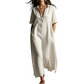 ⏳🔥50 % DE RÉDUCTION POUR UNE DURÉE LIMITÉE ! 👗 Élégante robe à manches courtes pour femme, en coton et lin, avec col – légère, chic et confortable ✨