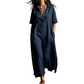 ⏳🔥50 % DE RÉDUCTION POUR UNE DURÉE LIMITÉE ! 👗 Élégante robe à manches courtes pour femme, en coton et lin, avec col – légère, chic et confortable ✨