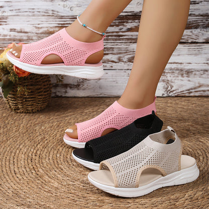 👡 Sandales en maille respirante à bout ouvert pour femmes | Confortables et légères