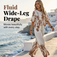 🌺 Tenue fleurie pour femme – Pantalon large + haut à manches volantées – Parfaite pour les vacances tropicales !