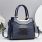 Sac à main vintage pour femme, brillant, effet croco