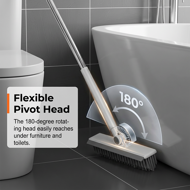 🎉Prix surprise ✨🧹 Brosse 2-en-1 pour joints et coins avec raclette