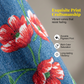 Salopette en Jean Femme à Imprimé Fleuri