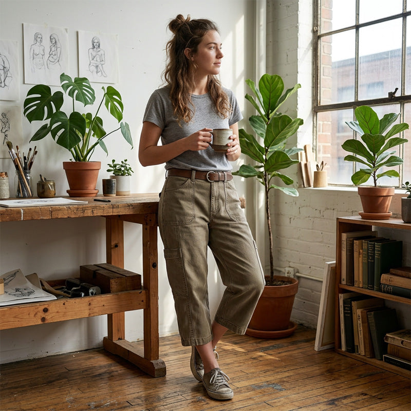 👖🪢🔧 OFFRE LIMITÉE 50% DE RÉDUCTION! Pantalons Cargo Capri Décontractés pour Femme – Plusieurs Poches Utilitaires, Longueur Courte, Coupe Large – Parfaits pour un Usage Quotidien, les Voyages ou les Promenades en Plein Air 🌿☀️