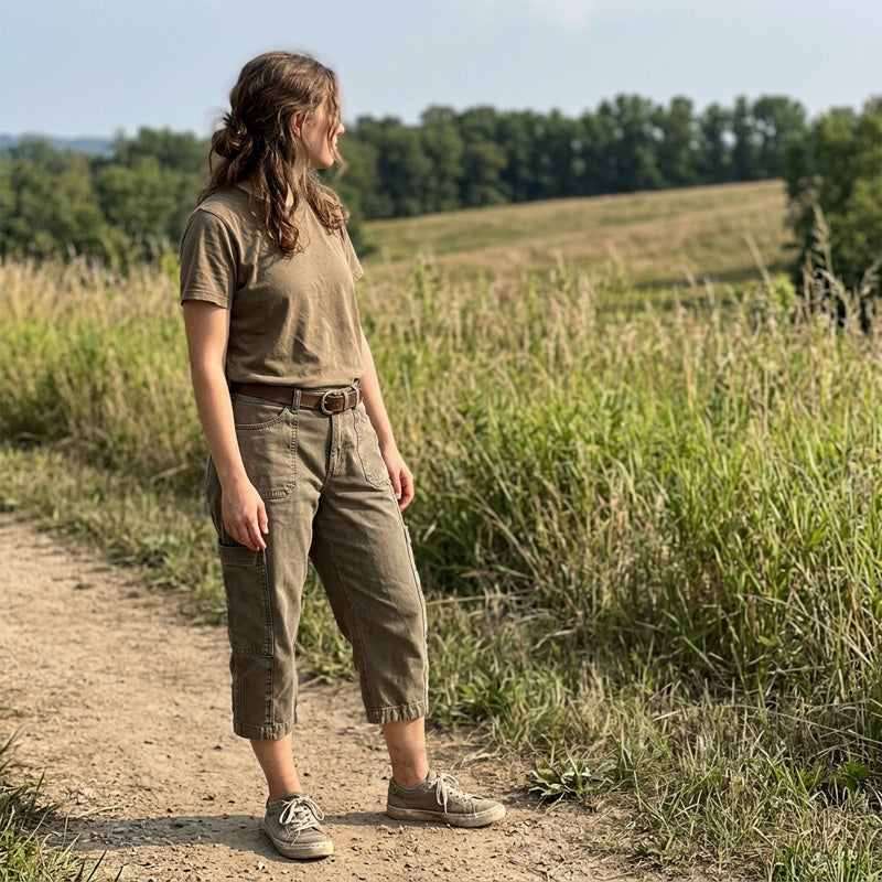 👖🪢🔧 OFFRE LIMITÉE 50% DE RÉDUCTION! Pantalons Cargo Capri Décontractés pour Femme – Plusieurs Poches Utilitaires, Longueur Courte, Coupe Large – Parfaits pour un Usage Quotidien, les Voyages ou les Promenades en Plein Air 🌿☀️