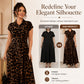 Robe élégante à revers imprimée léopard pour femme