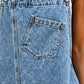 👗 50 % DE RÉDUCTION EN CE MOMENT ! 👖 Robe-salopette midi sans manches en jean pour femme – Jean doux et coupe décontractée – Style vintage, poches latérales – Idéale pour les journées décontractées ou les superpositions estivales ✨