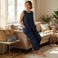 Ensemble haut asymétrique et pantalon large pour femme