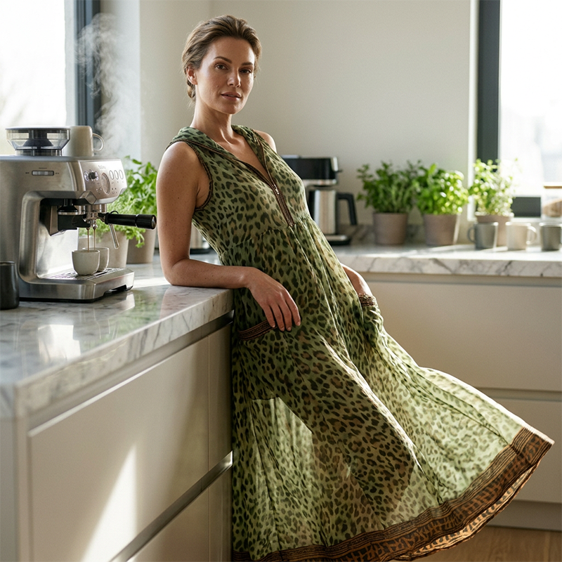 👗 50% DE RÉDUCTION 🐆 Robe maxi léopard d’été pour femme  – parfaite pour la plage, les vacances ou une soirée audacieuse ✨🌿