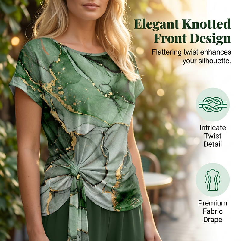 Ensemble deux pièces élégant à motifs pour femme