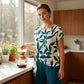 Ensemble deux pièces élégant à motifs pour femme