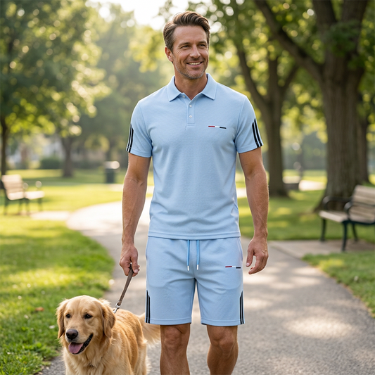 Ensemble Short et T-Shirt À Manches Courtes Décontracté pour Homme