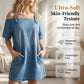 Robe en jean pour femme avec boucles réglables et poches