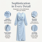 Robe longue élégante à col en V et coupe enveloppante pour femme