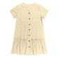 Robe à nouer pour femme, robe d'été ample en coton et lin, avec ourlet à volants, robe décontractée à manches courtes