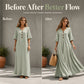 Robe longue ample à col en V pour femme