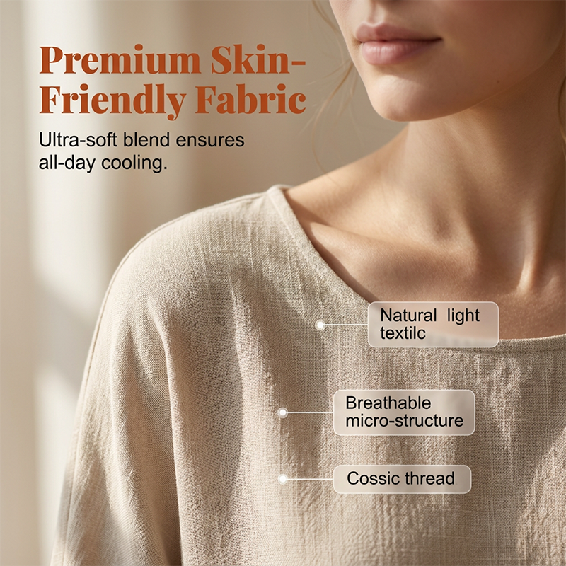 👚 50 % DE RÉDUCTION EN CE MOMENT ! 🌿 Ensemble femme composé d'un haut à manches courtes et d'un pantalon en coton et lin – Respirant et léger – Idéal pour l'été, le bureau ou les journées décontractées – Coupe ample avec une texture naturelle 🌸✨