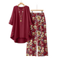 👚 50 % DE RÉDUCTION EN CE MOMENT ! 🌿 Ensemble femme composé d'un haut à manches courtes et d'un pantalon en coton et lin – Respirant et léger – Idéal pour l'été, le bureau ou les journées décontractées – Coupe ample avec une texture naturelle 🌸✨
