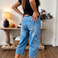 📢Soldes de mi-saison : 50 % de réduction – offre à durée limitée ⏰Pantalon de jean court et extensible pour femme, style décontracté