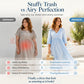 Robe longue à col en V et manches 3/4 pour femme