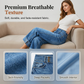 👖 Nouvelle Arrivée💙 Jean Large Court Femme – Taille Haute Boutonnée