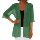 Cardigan ample en mousseline pour femme, ouvert sur le devant