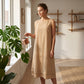 Robe d'été sans manches à volants pour femme