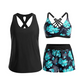 👙🌊Ensemble de maillot de bain tankini 3 pièces pour femme avec short🤸