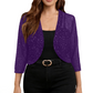 Gilet ouvert en maille scintillante pour femme