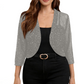 Gilet ouvert en maille scintillante pour femme