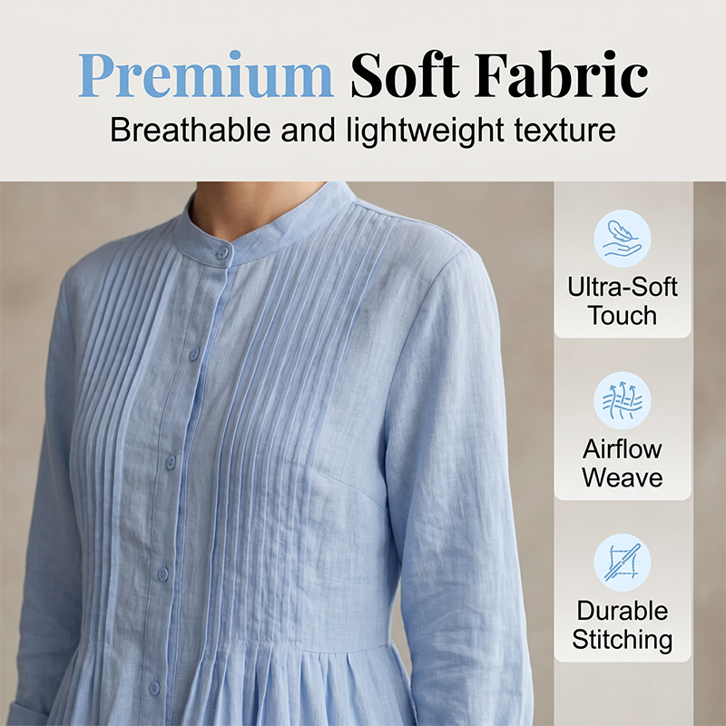 👗🌸 Robe longue décontractée en coton et lin respirant