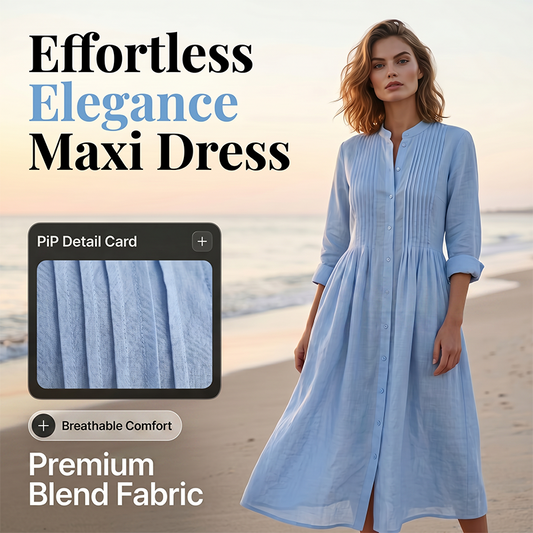👗🌸 Robe longue décontractée en coton et lin respirant