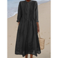 👗🌸 Robe longue décontractée en coton et lin respirant