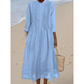 👗🌸 Robe longue décontractée en coton et lin respirant