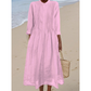 👗🌸 Robe longue décontractée en coton et lin respirant